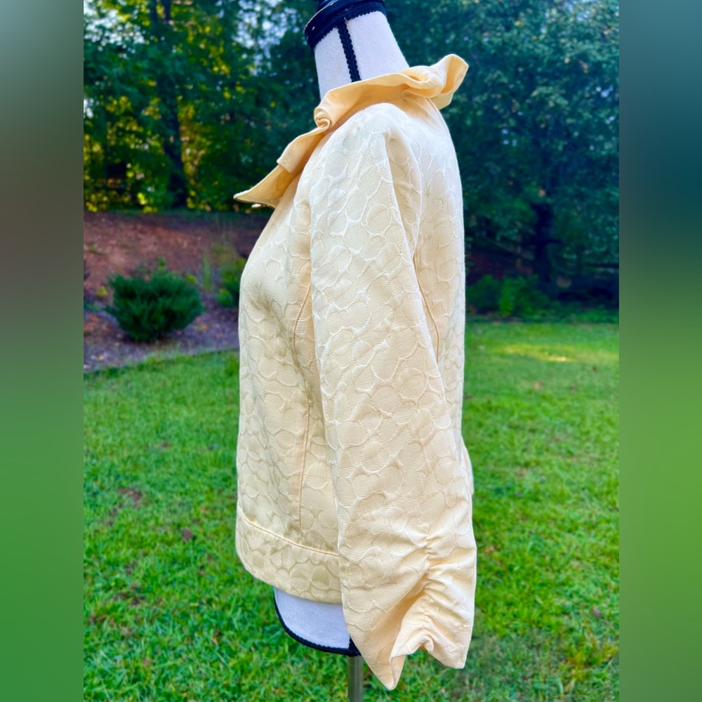 Ruby Rd. Yellow Daisy Spring Jacket Zip Up, Gathe… - image 5